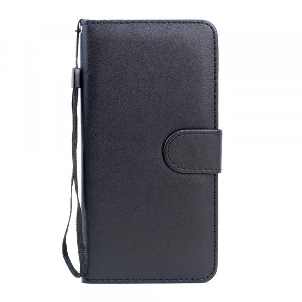 Wholesale Samsung Galaxy S6 Edge Plus Folio Flip Leather Wallet Case with Strap (Black)
